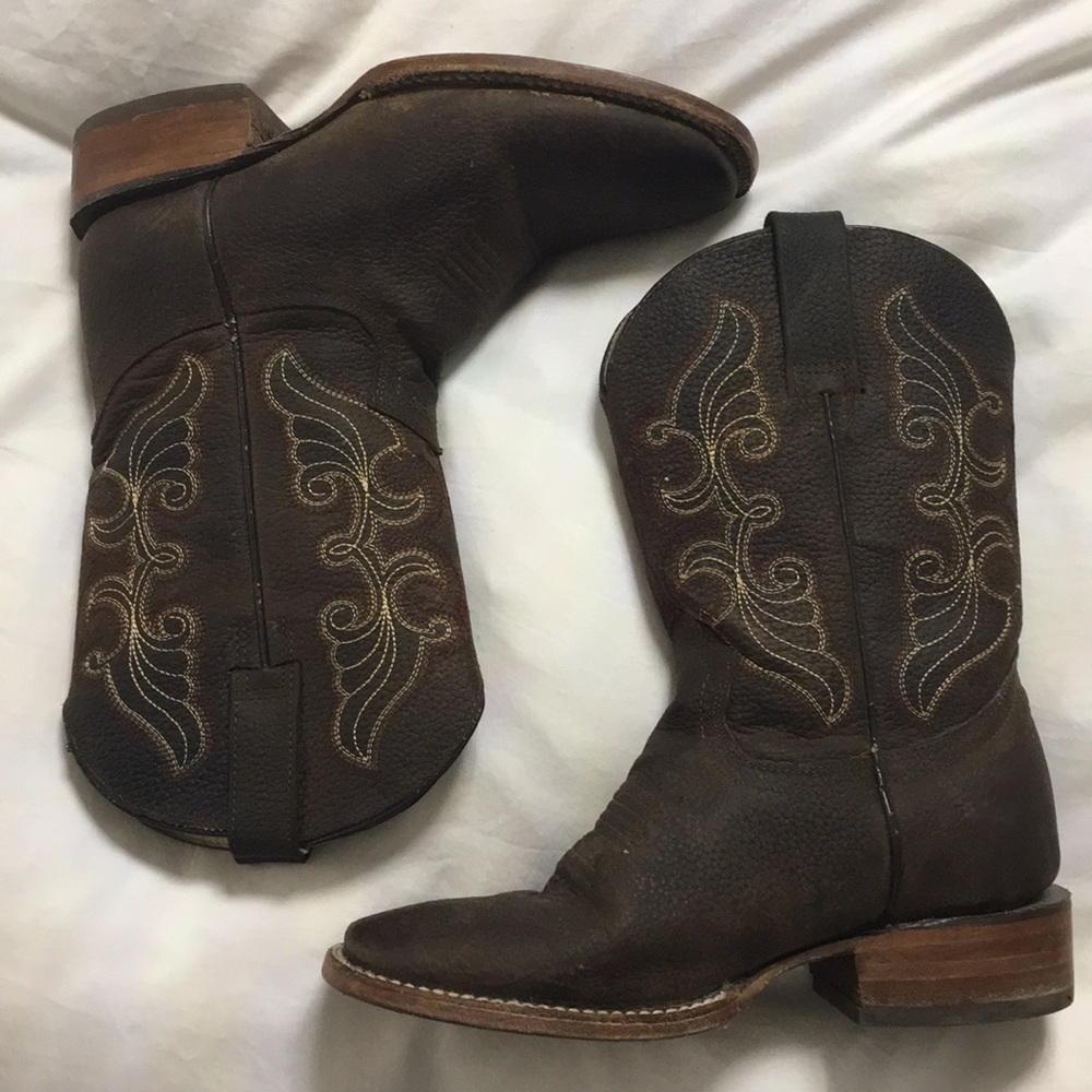 Rockin Leather Buffalo Square Toe Boot